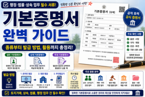 기본증명서 완벽 가이드 - 일반·상세·특정 차이부터 발급 방법까지 4 기본증명서 완벽 가이드 - 일반·상세·특정 차이부터 발급 방법까지 썸네일