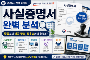 사실증명서 완벽 분석 – 종류부터 발급 방법과 활용법까지 총정리 1 사실증명서 완벽 분석 썸네일