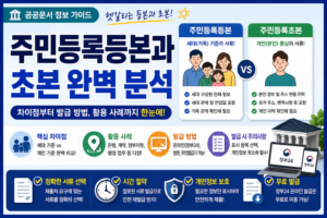 주민등록등본과 초본 완벽 분석 - 차이점부터 발급 방법까지 총정리 3 주민등록등본과 초본 완벽 분석 썸네일