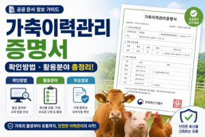 가축이력관리 증명서 관련 정보 안내 5 가축이력관리 증명서 썸네일