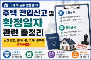 주택 전입신고 및 확정일자 관련 총정리 썸네일