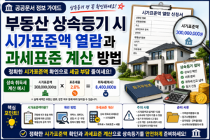 부동산 상속등기 시 시가표준액 열람과 과세표준 계산 방법 총정리 3 부동산 상속등기 시 시가표준액 열람과 과세표준 계산 방법 총정리 썸네일