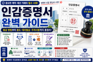 인감증명서 완벽 가이드 - 발급 방법부터 용도·대리발급·주의사항까지 3 인감증명서 완벽 가이드 - 발급 방법부터 용도·대리발급·주의사항까지 썸네일