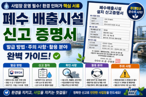 폐수배출시설 신고증명서란? 발급 방법·주의 사항·활용 분야 총정리 6 폐수 배출시설 신고 증명서 썸네일